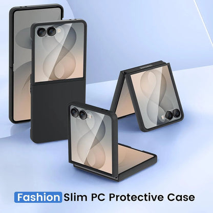 Funda Para Galaxy Z Flip 8 Con Protector De Pantalla Negro Liso