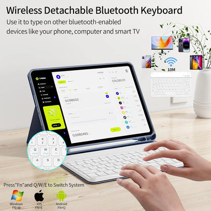 Funda Con  Teclado Para iPad Pro 11'' Gen Violeta