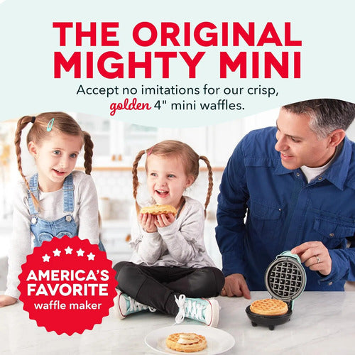 Mini Wafflera Compacto Eléctrico Antiadherente Aqua
