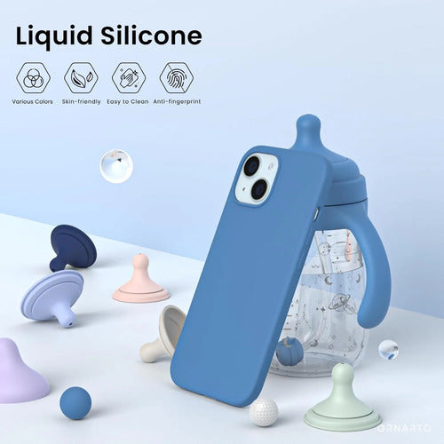 Funda De Silicona Para iPhone 15 Azul