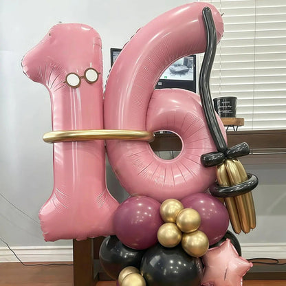 Globos Número 16 Rosa Pastel, 40 Pulgadas, Autoinflables,... Rosa Pálido