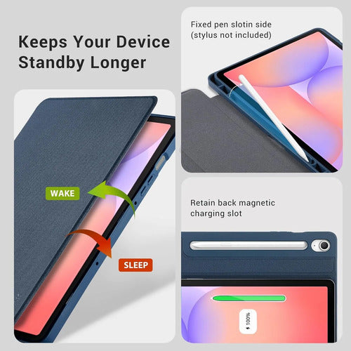Funda Cobak Para Samsung Galaxy Tab S10 Lite / S10 Fe / S... Azul Marino