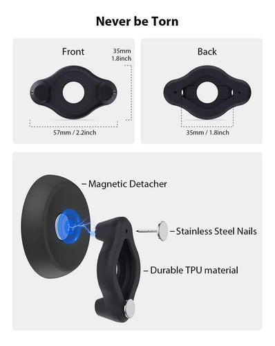 Soporte Airtag Para Collares De Perros Negro