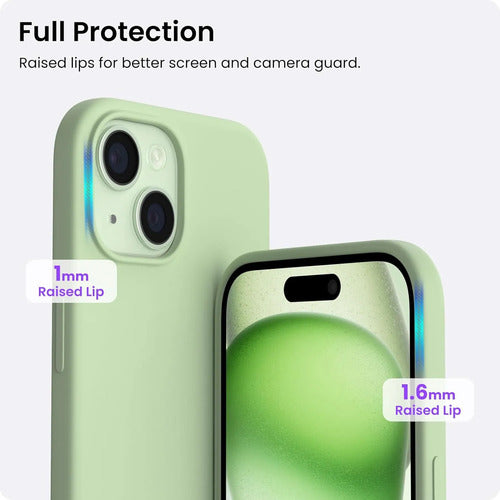 Funda De Silicona Para iPhone 15 Verde Lima