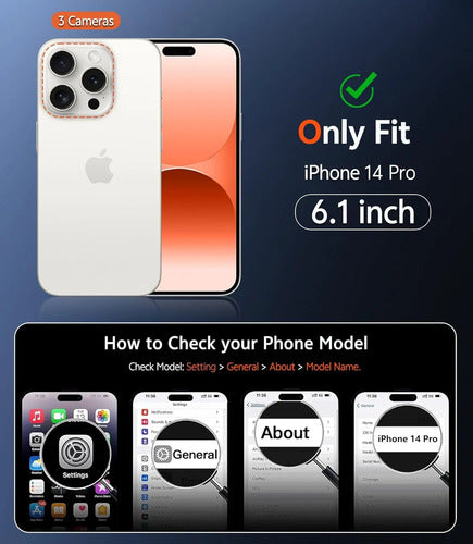 Funda Para iPhone 14 Pro Transparente Anti-amarilleo Naranja