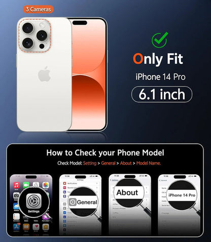 Funda Para iPhone 14 Pro Transparente Anti-amarilleo Naranja