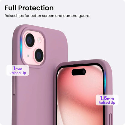 Funda De Silicona Para iPhone 15 Lavanda