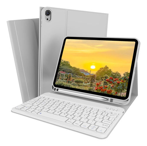 Funda Con Teclado Para iPad (a16) 11th/10th Gen (11/10.9 ... Gris