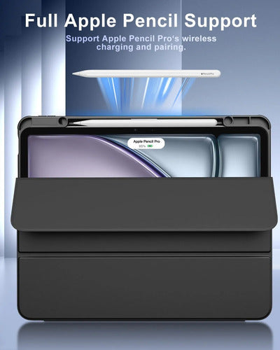 Funda Timovo Para iPad Air 13 Pulgadas M2 2024 - Gris Claro Negro