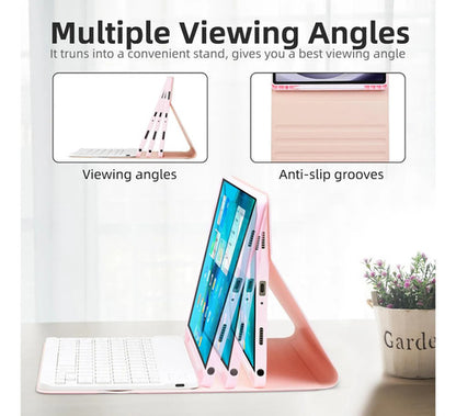 Funda Con Teclado Para Samsung Galaxy Tab A11+/a9. Rosa