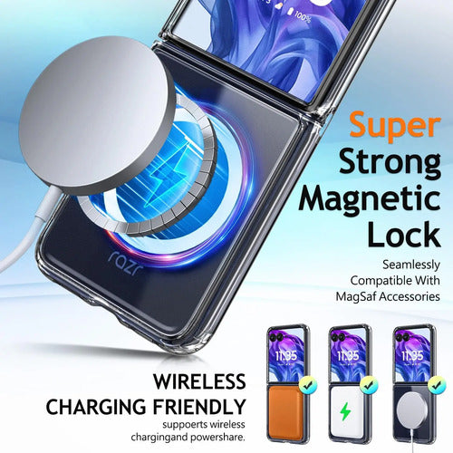 Funda Magnética Para Motorola Razr Ultra 2025, Transparente Transparente