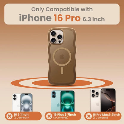 Funda Para iPhone 16 Pro Con Correa Marrón Lisa
