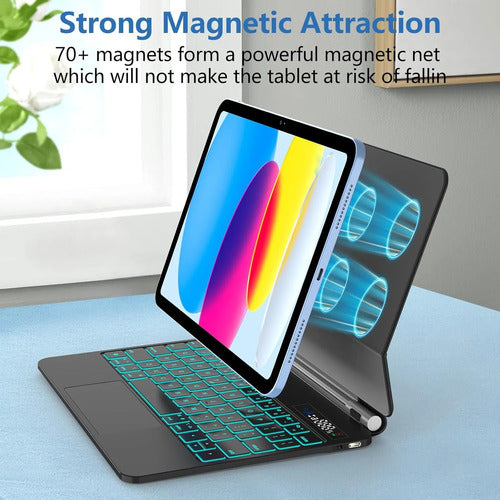 Funda Teclado Para iPad 10.9  10th Y 11th Gen A16 Negro