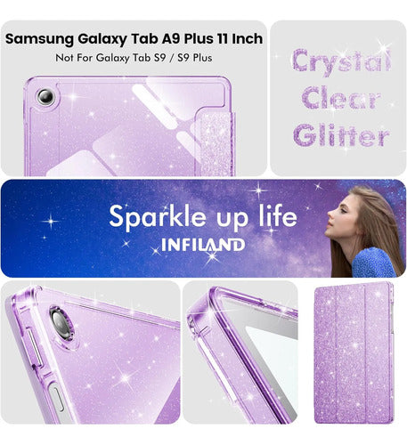 Funda Brillante Para Samsung Galaxy Tab A11 Plus/a9 Plus Violeta