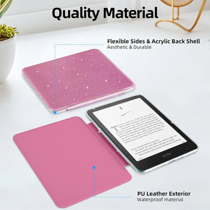 Funda Glitter Para Kindle Paperwhite & Kindle Colorsoft Rosa Chicle