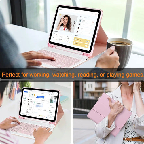 Funda Con Teclado Bluetooth Para iPad 11th/10th Gen