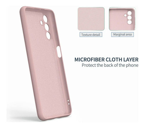 Funda Para Galaxy A13 5g, Silicona Líquida, Delgada, Suave Rosa Claro