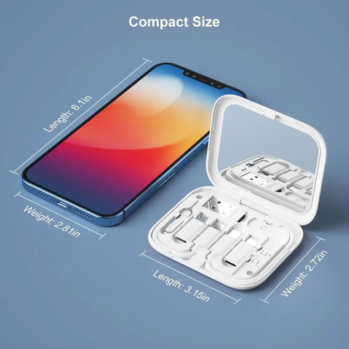Adaptador Usb-c A Usb Con Espejo De Maquillaje Blanco