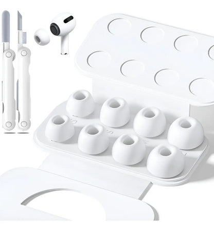 4 Pares De Repuestos Para AirPods Pro Con Caja Y Lápiz Blanco