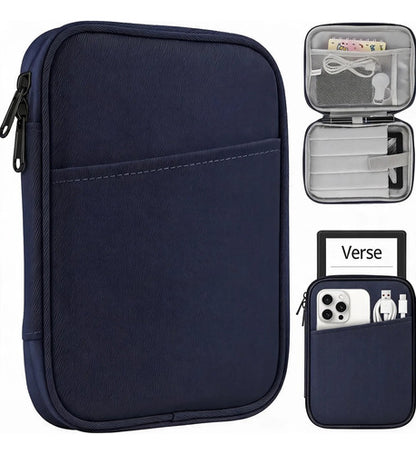 Funda De Tela Para Kindle De 6 Y 7 Pulgadas Azul Oscuro