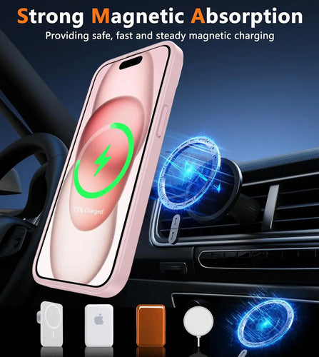 Funda Para iPhone 15 Rosa Claro