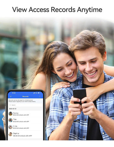 Cerradura Inteligente Tmezon T8 Con Huella Digital Y Llave Negro