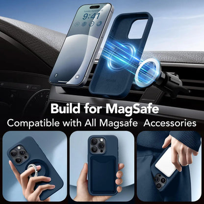 Funda Magnética Para iPhone 16 Pro Max Azul Marino