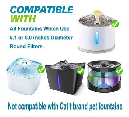 Filtros Para Fuente De Agua Para Gatos 6 Pack Gris