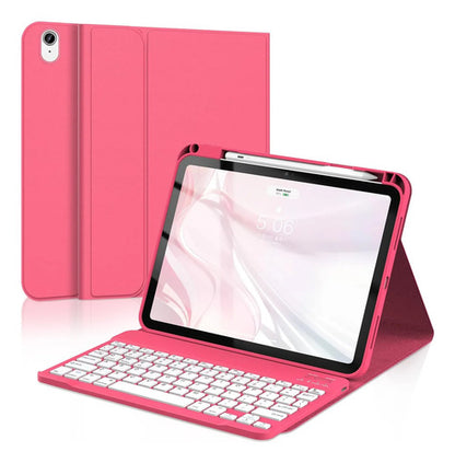Funda Con Teclado Para iPad (a16) 11th/10th Gen (11/10.9) Fucsia