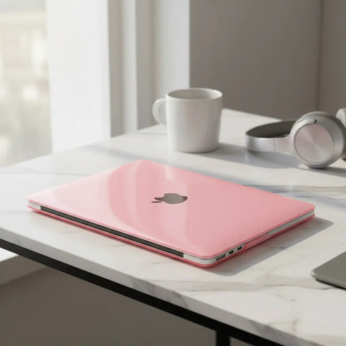 Funda Protectora Para Macbook Air 13.6  M2-m4 2022-2025 Rosa