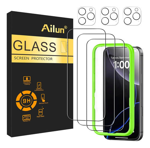 Protector Pantalla Para iPhone 16 Pro + Protector De Lentes