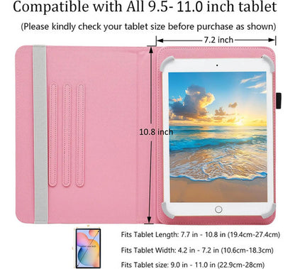 Funda Giratoria Universal Para Tablet 9.5-10.5 Pulgadas Arena Colorida