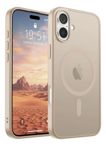 Funda Magnética Supfine Para iPhone 16 Dorado
