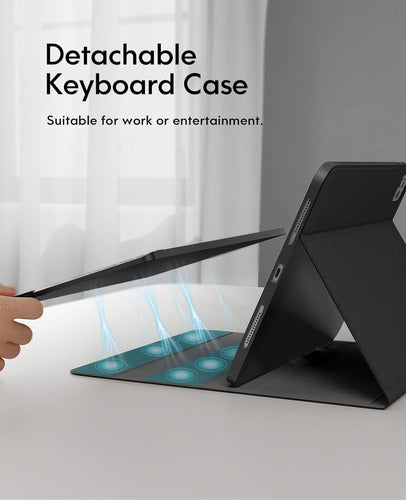 Chesona Funda Con Teclado Para iPad Air 11 Y Pro 11, Retr... Negro