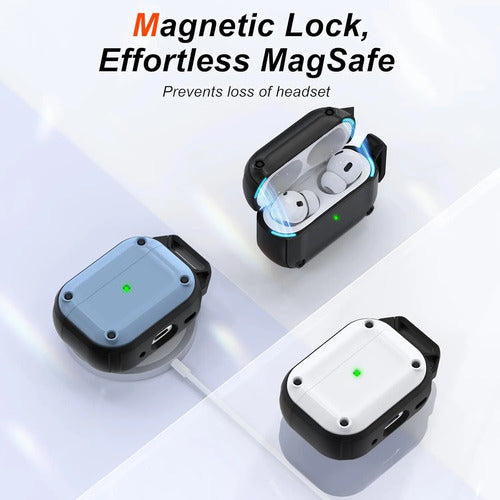 Estuche Para AirPods Pro 2da Generación Con Kit Negro