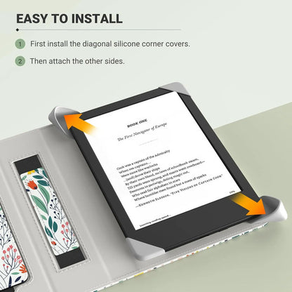 Funda Para Kindle De 6 Pulgadas Con Soporte Floreado