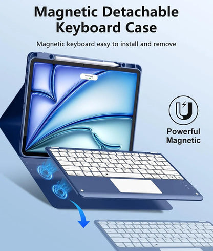 Funda Con Teclado Para iPad Air & Pro Azul