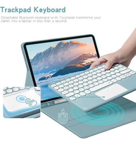 Funda Con Teclado Para Samsung Galaxy Tab A11/a9 8.7'' Violeta
