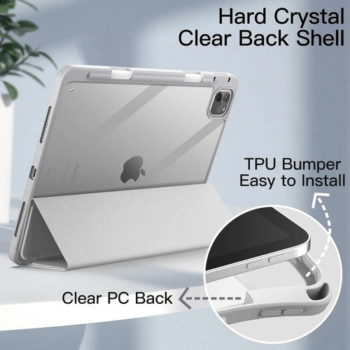 Funda Para iPad Pro 11 Pulgadas Con Soporte Para Lapiz Plateado