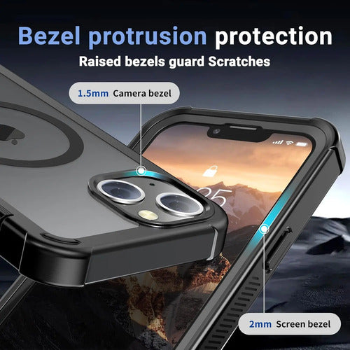 Funda Para iPhone 14, Protección Militar Y Antideslizante Negro