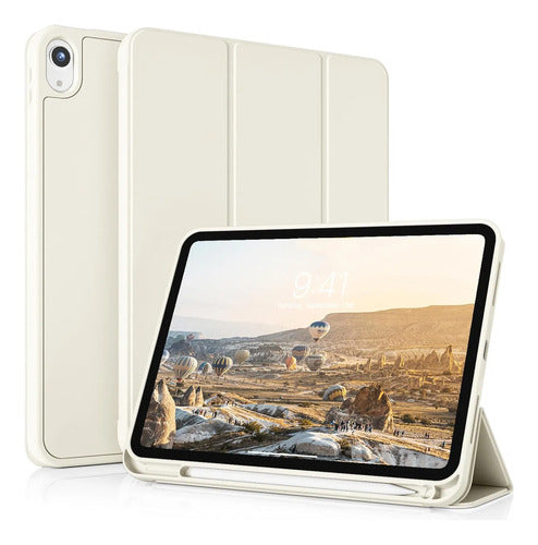 Funda Akkerds Para iPad A16 De 11a Gen Y iPad 10.9  2022 Crema