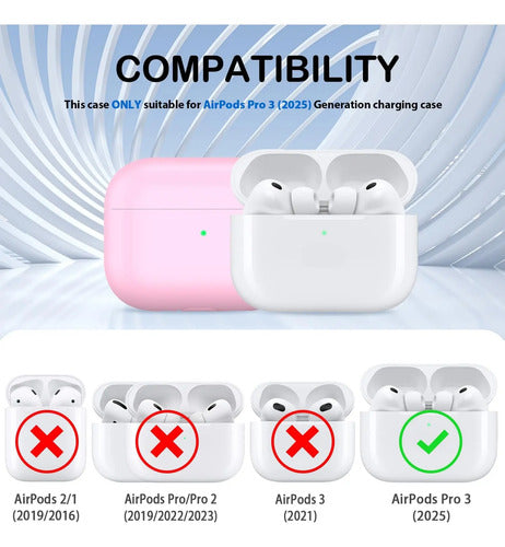 Funda De Silicona De Grado Militar Para AirPods Pro 3 Rosa