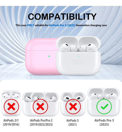 Funda De Silicona De Grado Militar Para AirPods Pro 3 Rosa