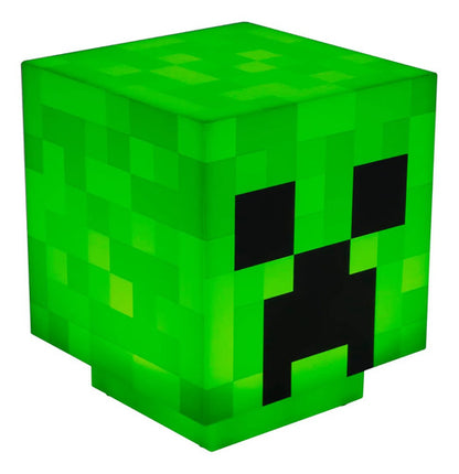 Lámpara De Escritorio Minecraft Creeper Con Sonidos Ofici... Verde