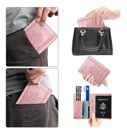 Cubierta De Pasaporte Walnew Con Rfid, Cartera De Viaje, ...