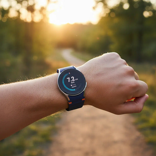 Correas Deportivas Compatibles Con Galaxy Watch 7 6 5 4 Fe Azul Marino 4.4 Cm