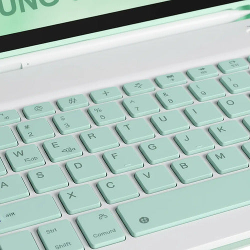 Funda Con Teclado Para Samsung Galaxy Tab A11+/a9+ 11' Verde