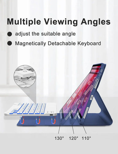 Funda Con Teclado Para Lenovo Tab M11 / K11 Lte 11 Pulgadas Azul Marino