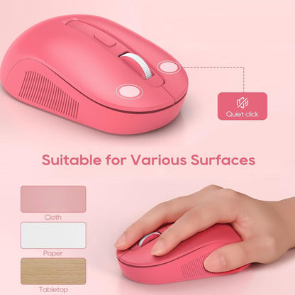 Combo De Teclado Y Mouse Inalámbricos - Rosa Chicle Rosa Chicle