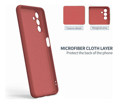Funda Para Galaxy A13 5g, Silicona Líquida, Delgada, Suave Bordó